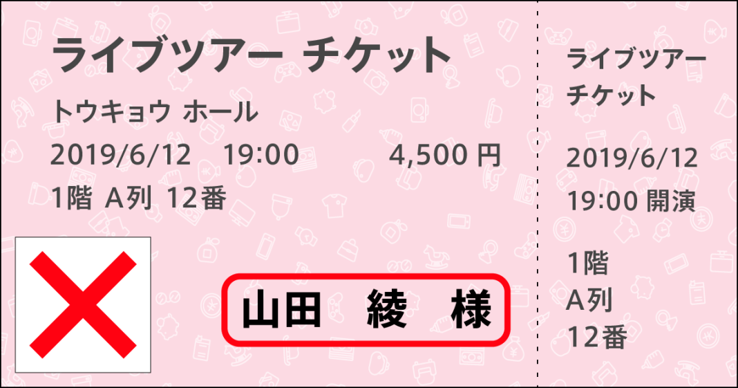 転売目的で得たとみなされるチケット その他 上記と同等とみなされるもの